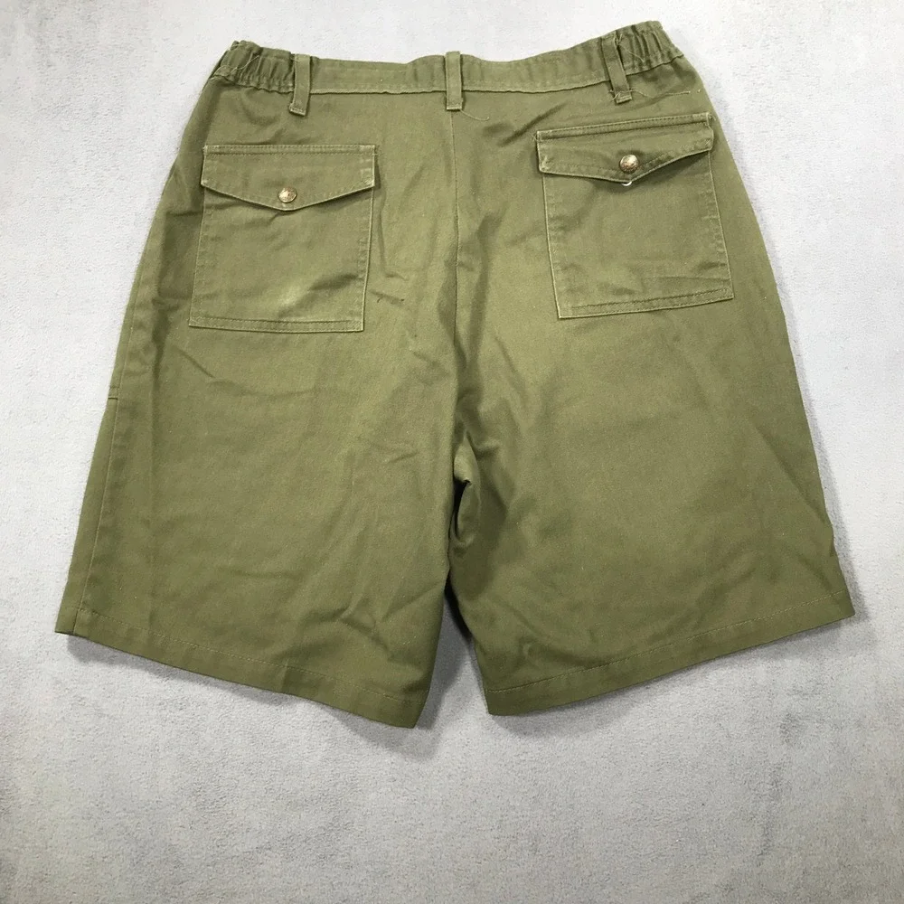 Vintage Boy Scouts of America Cargo Shorts Men 34 Green Official Uniform Utility